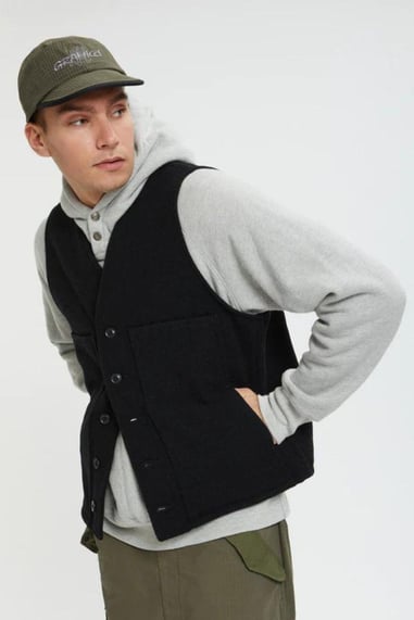 Filson Mackinaw Wool Yelek Charcoal